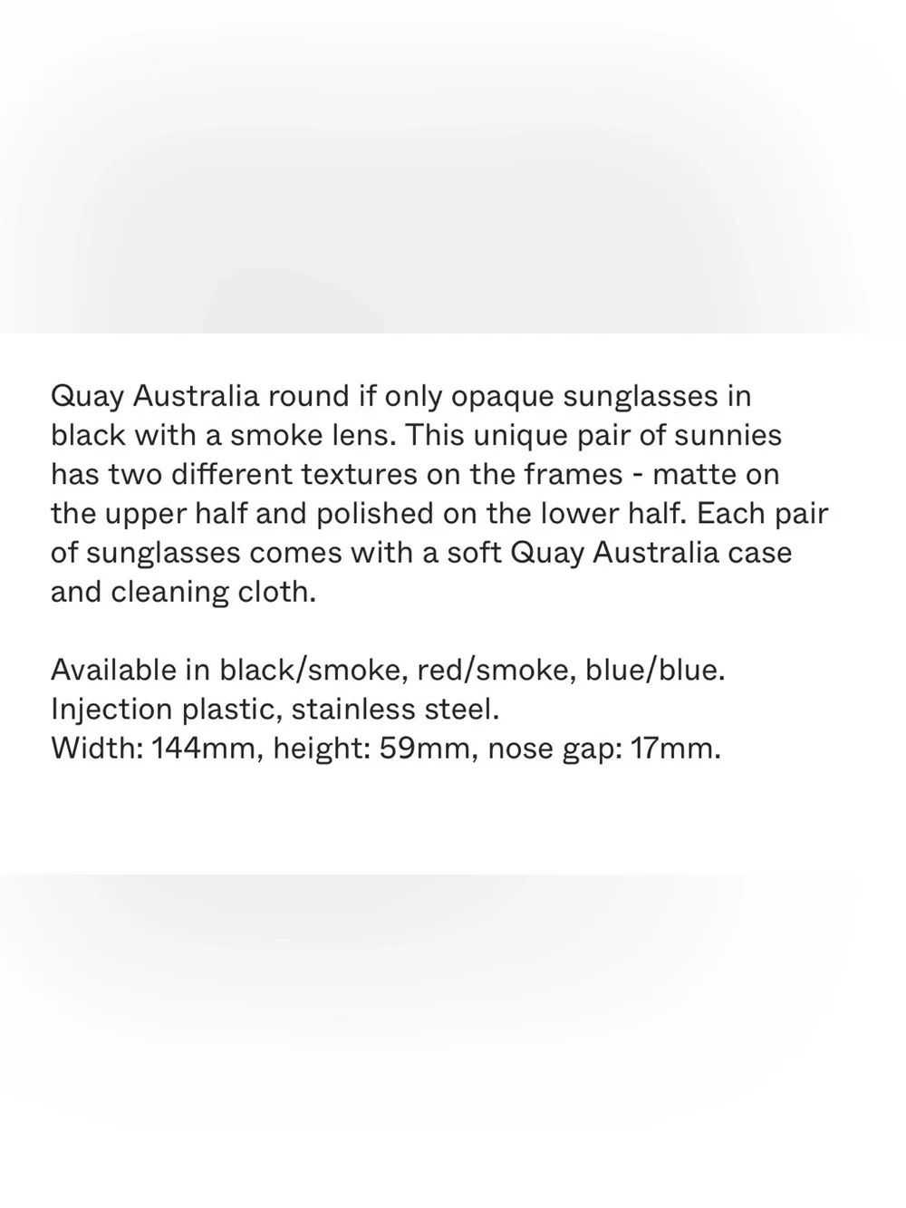 Quay Australia If Only Blue Round Sunglasses with Blue Lenses
